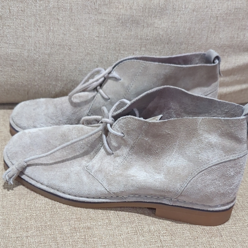 Clarks Taupe Suede Ankle Boots